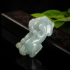 缅甸糯种俏色翡翠貔貅吊坠-红掌柜