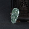 缅甸糯冰种飘花翡翠金枝玉叶吊坠-红掌柜