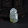 糯冰种俏色翡翠如意吊坠-红掌柜