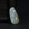 天然糯冰种俏色翡翠观音吊坠-红掌柜