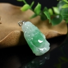 缅甸天然豆种飘翠翡翠佛吊坠-红掌柜