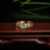 缅甸天然糯冰种浅绿翡翠戒指-红掌柜
