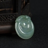 天然糯种灰绿翡翠福贝吊坠-红掌柜