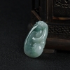 缅甸糯种飘花翡翠如意吊坠-红掌柜