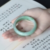 豆种飘翠翡翠手镯-红掌柜
