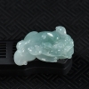 天然糯冰种浅绿翡翠貔貅吊坠-红掌柜