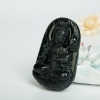缅甸天然糯冰种墨翠吊坠-红掌柜