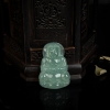 缅甸天然糯冰种晴水翡翠观音吊坠-红掌柜