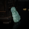 天然糯冰种晴水翡翠观音吊坠-红掌柜
