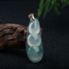 银镶糯冰种飘花翡翠福豆吊坠-红掌柜
