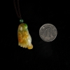 缅甸天然黄翡知足常乐吊坠-红掌柜