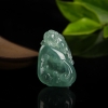糯种蓝绿翡翠貔貅吊坠-红掌柜