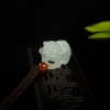 糯种飘花翡翠貔貅吊坠-红掌柜