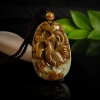 糯种黄翡吉祥如意吊坠-红掌柜