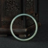 52.5mm糯冰种灰绿翡翠手镯-红掌柜