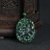 糯种暗绿翡翠辰龙吊坠-红掌柜