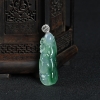 18K糯冰种飘翠翡翠年年有余吊坠-红掌柜