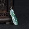 糯冰种飘翠翡翠年年有余吊坠-红掌柜