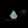 天然缅甸糯冰种翡翠吊坠-红掌柜
