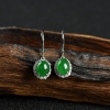 18K糯种翠绿翡翠耳坠-红掌柜