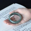 油青种灰绿翡翠手镯-红掌柜