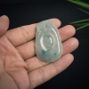 天然糯冰种飘花翡翠福贝吊坠-红掌柜