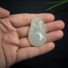 天然糯冰种翡翠福寿吊坠-红掌柜