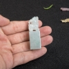 缅甸糯冰种飘花翡翠貔貅印章-红掌柜