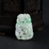 糯种飘翠翡翠仿古龙牌吊坠-红掌柜