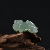 缅甸天然浅绿翡翠貔貅吊坠-红掌柜