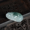 缅甸天然糯种翡翠如意吊坠-红掌柜