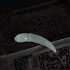 缅甸天然糯冰种翡翠牙吊坠-红掌柜