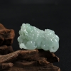 缅甸糯种浅绿翡翠貔貅吊坠-红掌柜