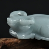 缅甸天然糯种翡翠丑牛吊坠-红掌柜