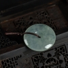 缅甸天然糯冰种翡翠平安扣吊坠-红掌柜