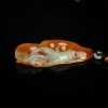 缅甸天然糯种俏色翡翠吊坠-红掌柜