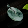 飘花翡翠平安扣吊坠-红掌柜