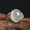 糯冰种白色翡翠戒指-红掌柜