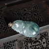 缅甸天然糯冰种翡翠葫芦吊坠-红掌柜
