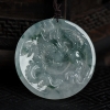 糯冰种飘花翡翠龙牌-红掌柜