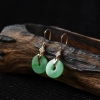 糯种翠绿翡翠平安耳坠-红掌柜