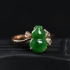 18k糯种暗绿翡翠葫芦戒指-红掌柜
