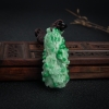 糯种飘翠天然翡翠百财吊坠-红掌柜