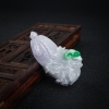 糯种春带彩翡翠吊坠-红掌柜