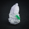 天然糯种春带彩翡翠如意百财吊坠-红掌柜