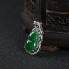 深绿翡翠福禄吊坠-红掌柜