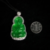 18k糯冰种翠绿天然翡翠吊坠-红掌柜