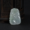 糯冰种翡翠福寿如意吊坠-红掌柜