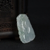 天然糯冰种翡翠福寿如意吊坠-红掌柜