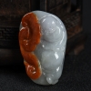 缅甸天然糯种俏色翡翠吊坠-红掌柜